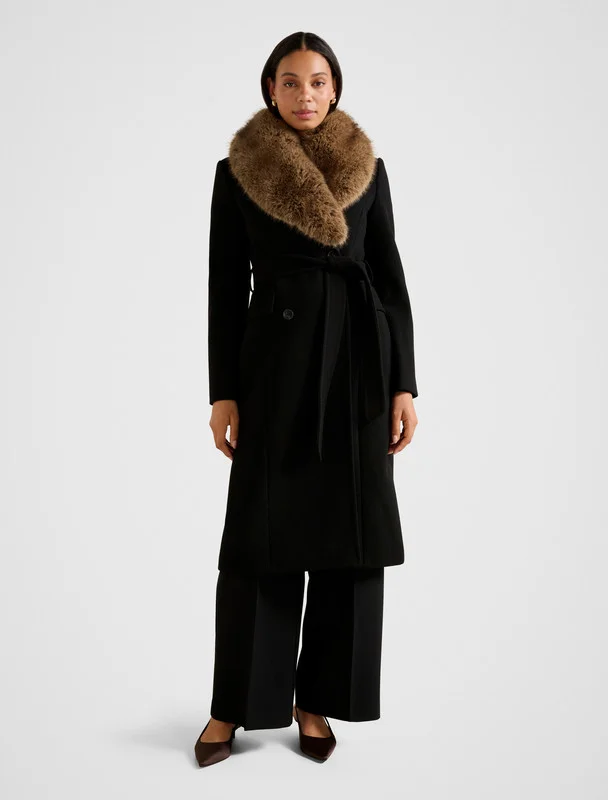 فورايفر نيو CHELSEA DB Fur Collar Coat